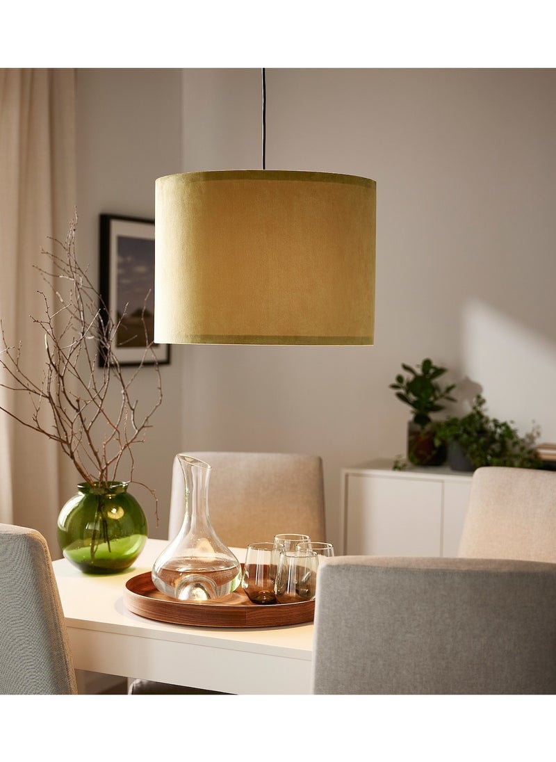 Molnskikt Sunneby Pendant Lamp Black Dark Yellow Velvet 42 Cm