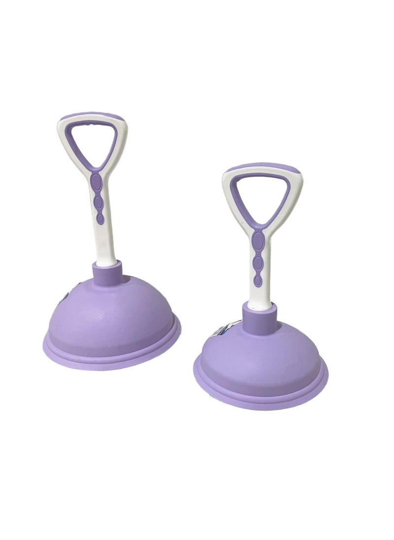 4 Piece Set Dustpan With Brush And Two Sizes Sink Plungers