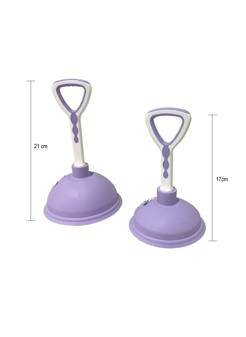 4 Piece Set Dustpan With Brush And Two Sizes Sink Plungers