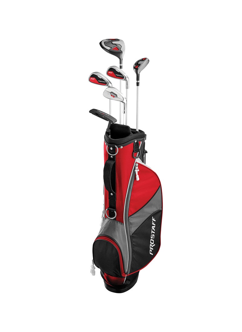 Golf Pro Staff Junior Game Improvement Large Club Set for Children from 11-14 Years, Body Size 142-160 cm, Right-Handers, Graphite, Including Carrybag, Red