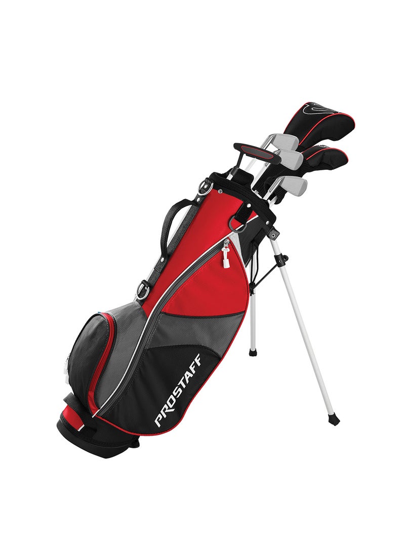 Golf Pro Staff Junior Game Improvement Large Club Set for Children from 11-14 Years, Body Size 142-160 cm, Right-Handers, Graphite, Including Carrybag, Red