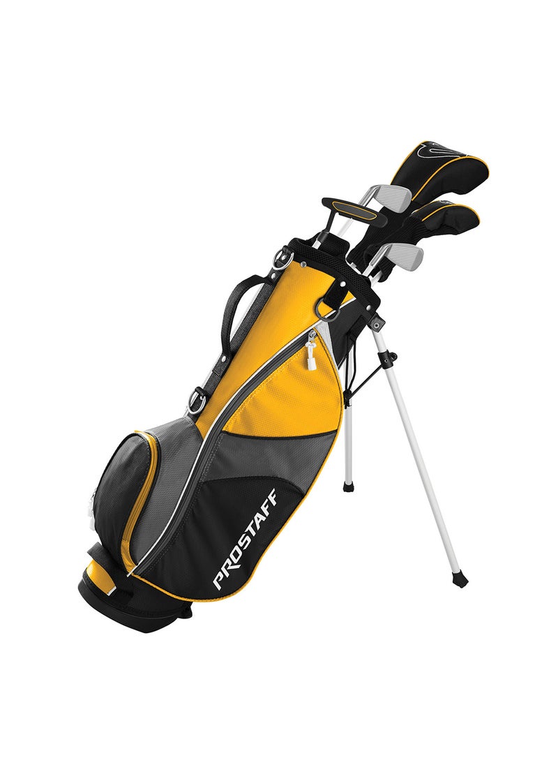 Golf Pro Staff Junior Game Improvement Medium Club Set for Children from 8-11 Years, Body Size 127-142 cm, Right-Handers, Graphite, Including Carrybag, Yellow