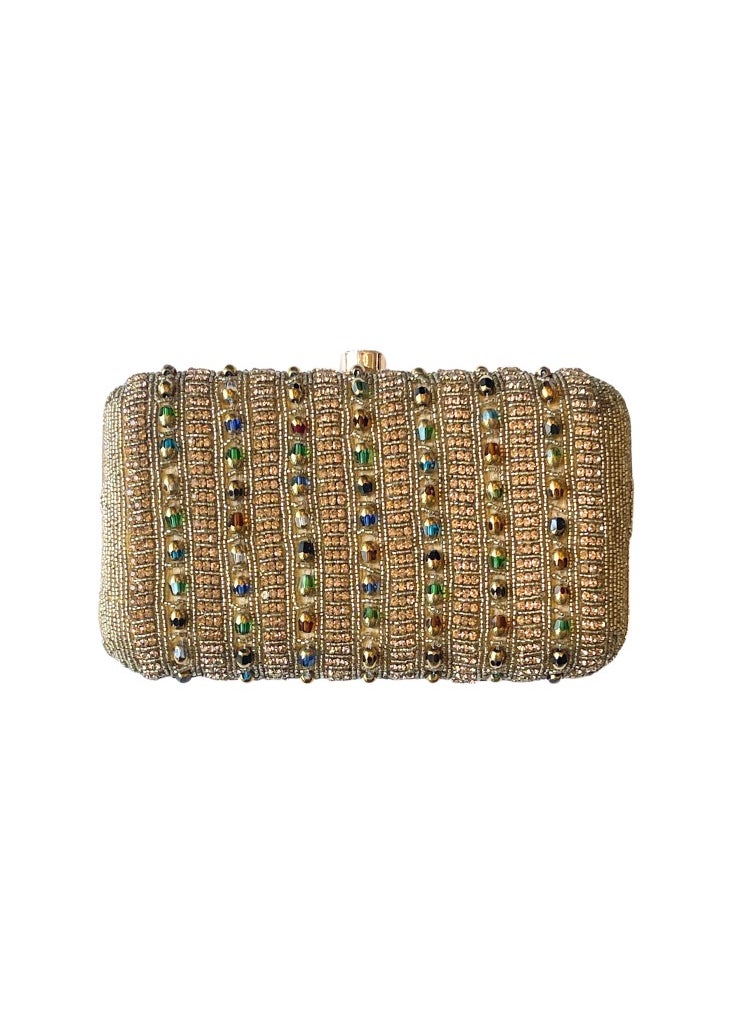 HGC's Elegant Multi-Color Beaded Clutch