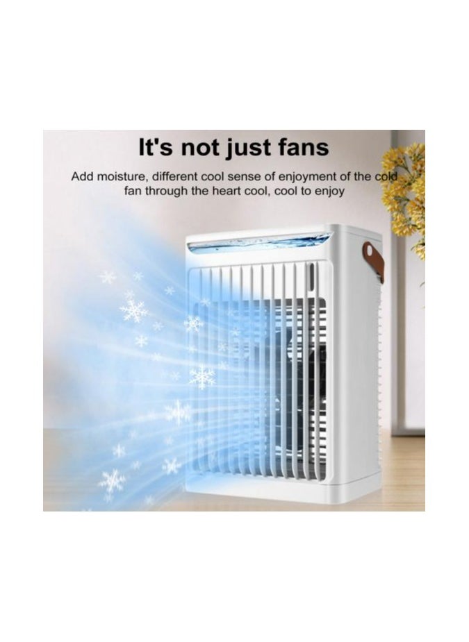 Portable Air Cooler-Mini Air Conditioner,Personal Air Conditioning with 5 Wind Speeds & 2 Cool Mist,Portable AC Mobile Cooling Fan with 2/4/6H Timer & 7 LED lights for Home Office Desk Bedroom