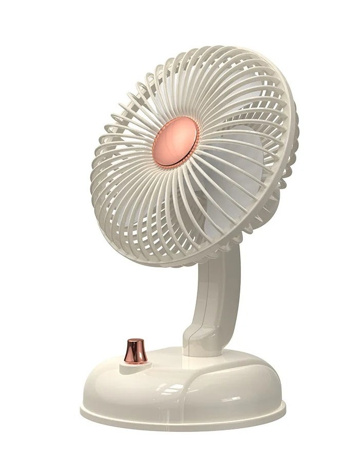 Desktop Fan Type C Rechargeable Shaking Head Fan Portable Low Noise Mini Fan Rotatable Head Fan Fan For Outdoor Office Home