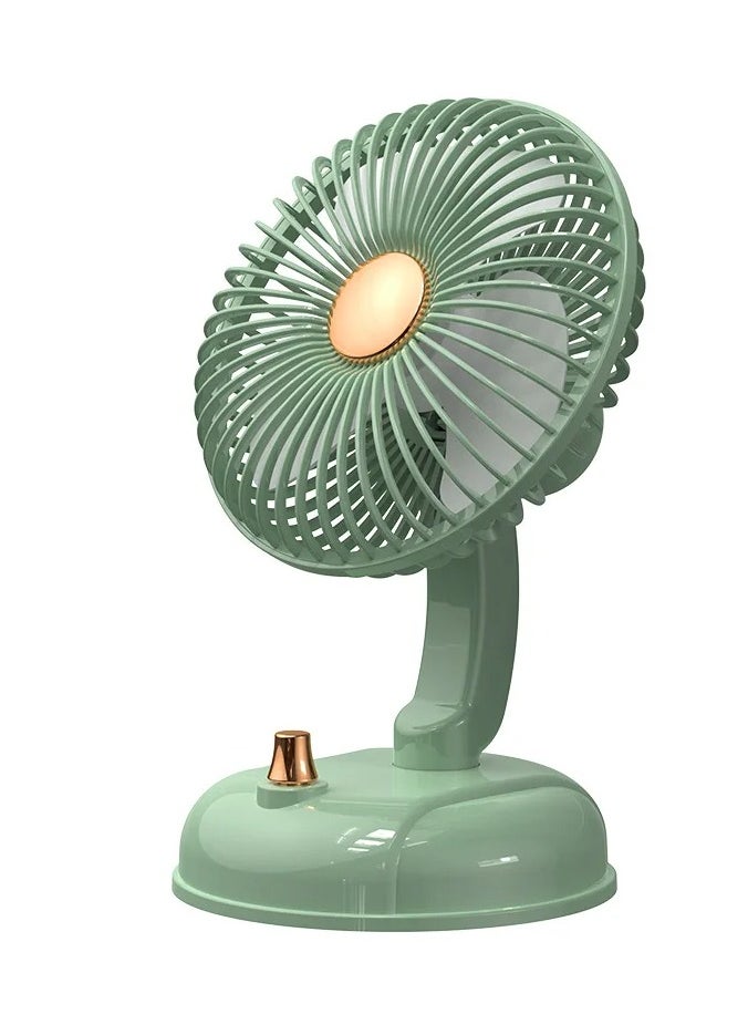 Desktop Fan Type C Rechargeable Shaking Head Fan Portable Low Noise Mini Fan Rotatable Head Fan Fan For Outdoor Office Home