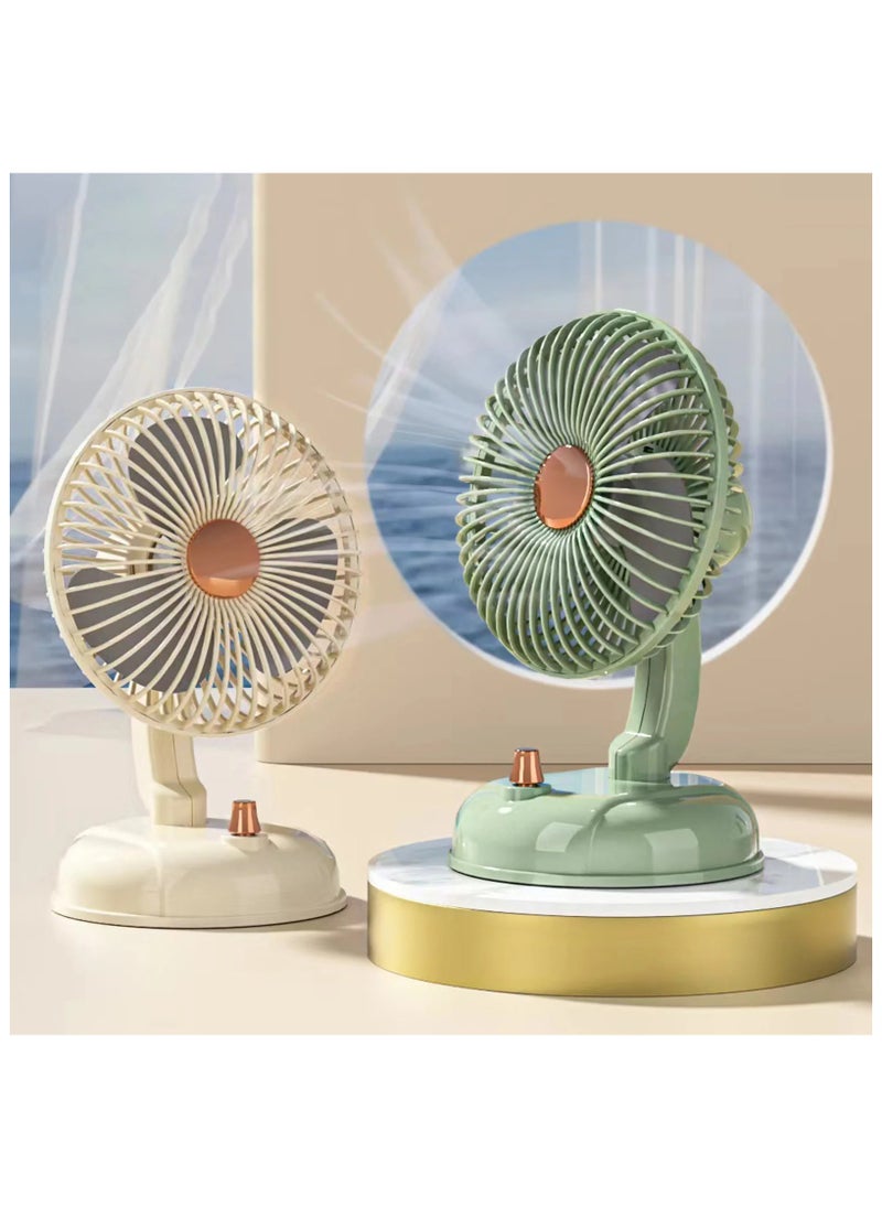 Desktop Fan Type C Rechargeable Shaking Head Fan Portable Low Noise Mini Fan Rotatable Head Fan Fan For Outdoor Office Home