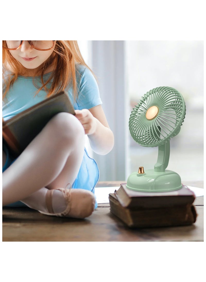 Desktop Fan Type C Rechargeable Shaking Head Fan Portable Low Noise Mini Fan Rotatable Head Fan Fan For Outdoor Office Home