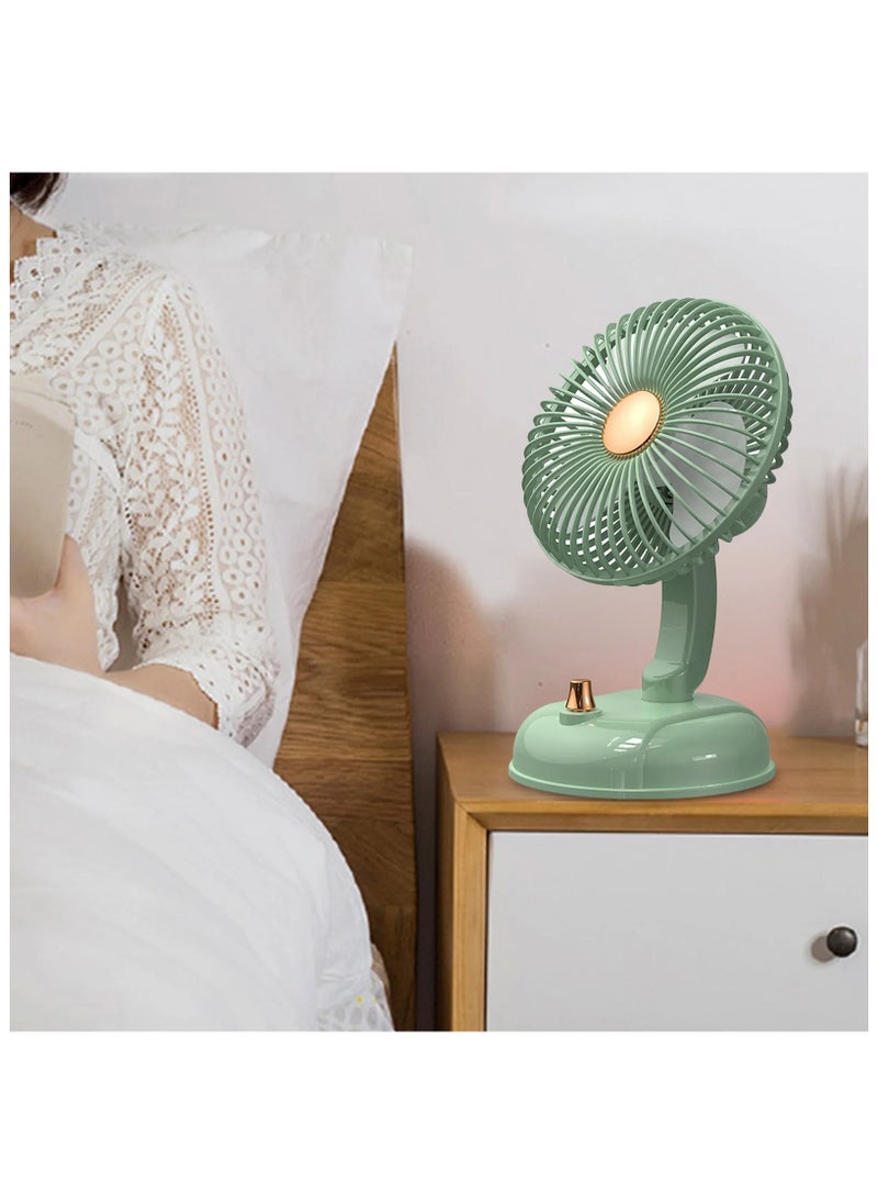 Desktop Fan Type C Rechargeable Shaking Head Fan Portable Low Noise Mini Fan Rotatable Head Fan Fan For Outdoor Office Home