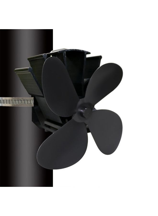 YL603 Thermodynamic Magnetless Wall Mounted Fireplace Fan(Black)