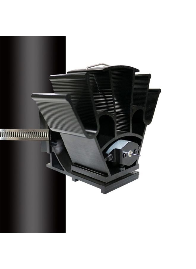 YL603 Thermodynamic Magnetless Wall Mounted Fireplace Fan(Black)