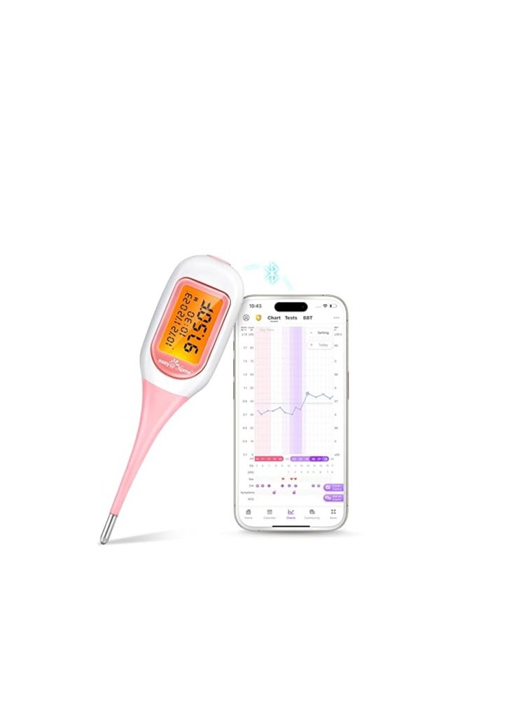 Smart Basal Thermometer,large Screen and Backlit, Period Tracker with Premom EBT-300