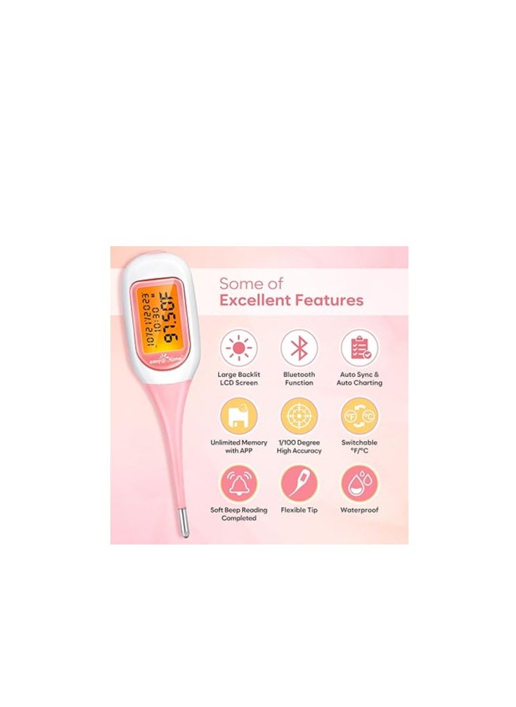 Smart Basal Thermometer,large Screen and Backlit, Period Tracker with Premom EBT-300