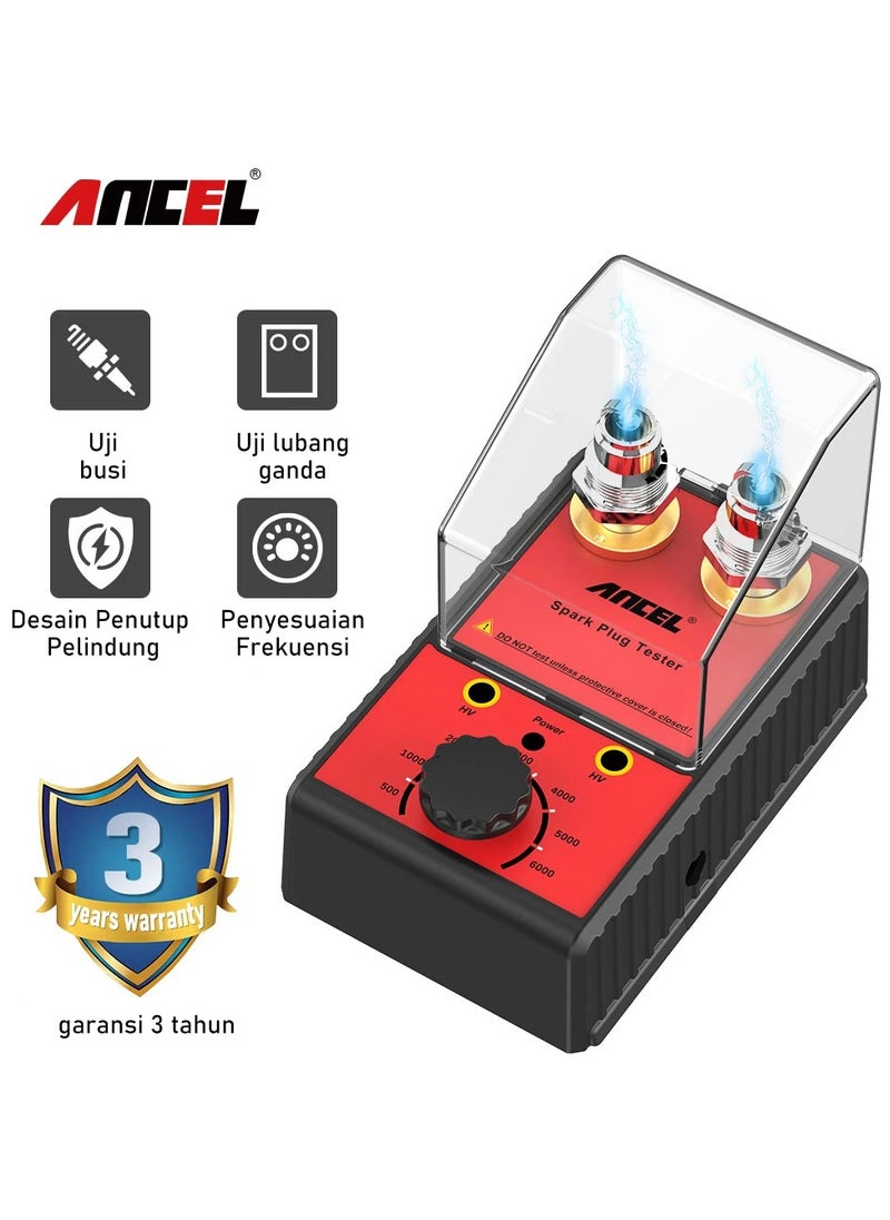 Car Spark Plug Tester, 110V 220V Ignition System Tester Double Hole Spark Plug Analyzer Automotive Scanner