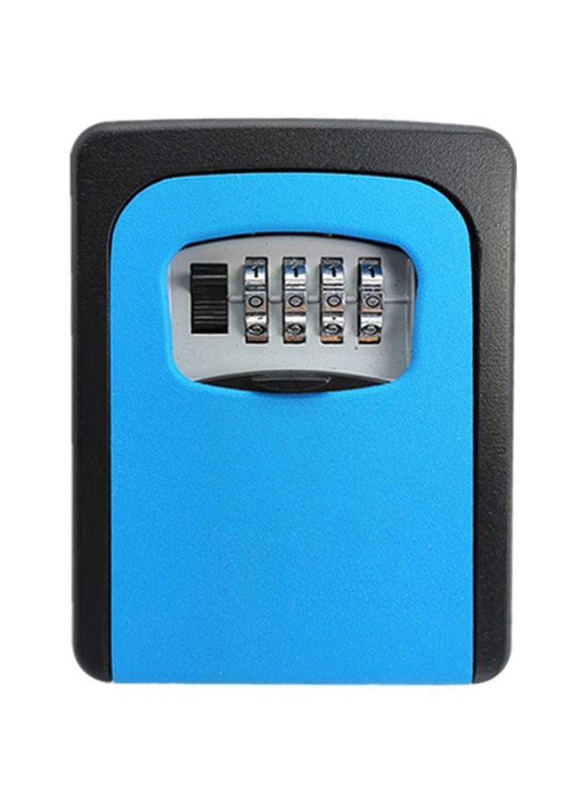 Key Storage Lock Box With 4-Digit Combination Blue/Black/Silver