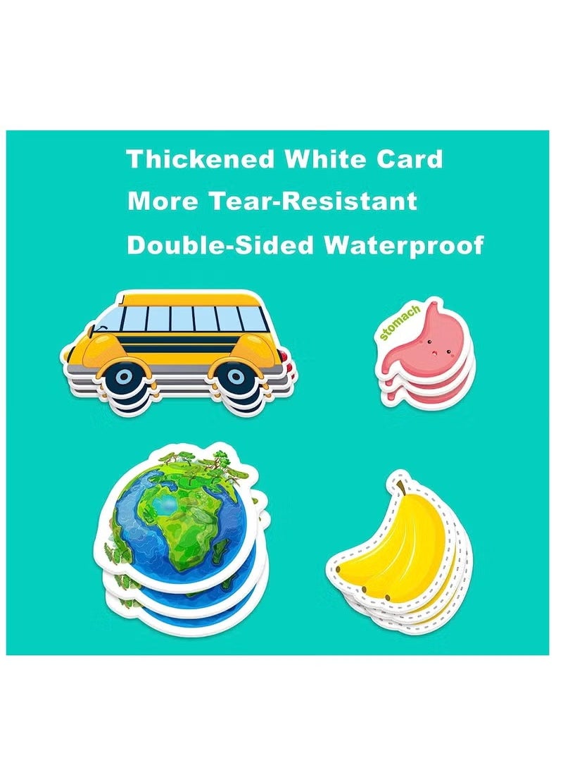 4 Pack DIY Quiet Book for Toddlers, Montessori Busy Book for Kids, Vehicle Space Body Food Preschool Learning Activities Learning & Education Toys