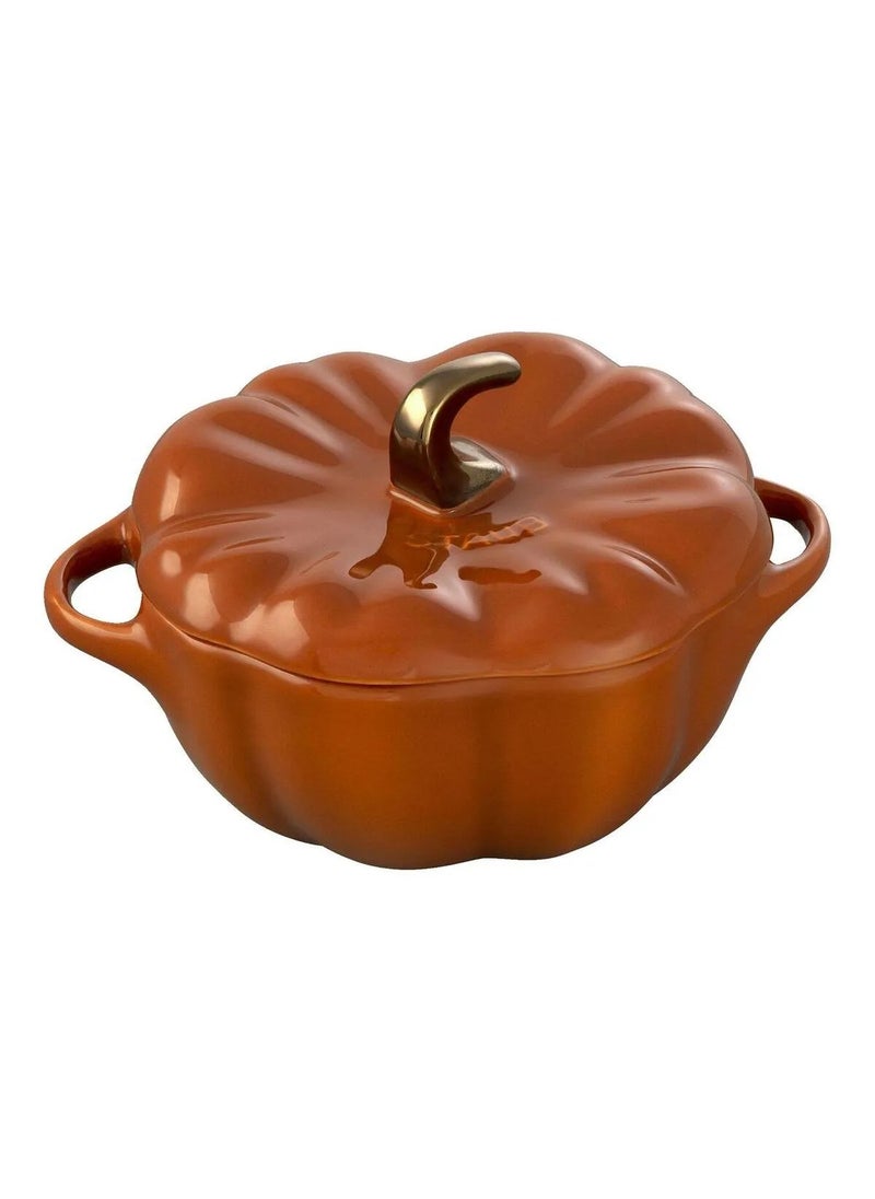 Ceramic Cocotte Cinnamon Pumpkin Pot 12 cm 500 ml – Small Casserole Dish