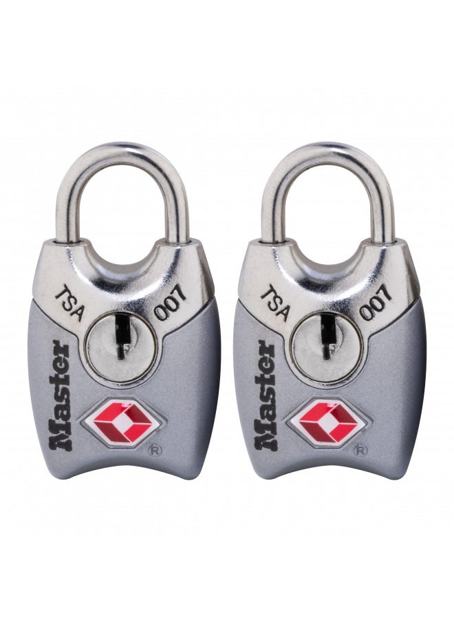 Master Lock 4689T TSA Approved Keyed Lock, 2 Pack, Colors May Vary