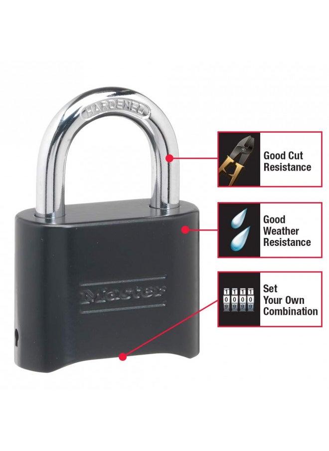 Master Lock Combination Lock, Set Your Own Combination Lock, Indoor and Outdoor Padlock, Weatherproof Code Lock