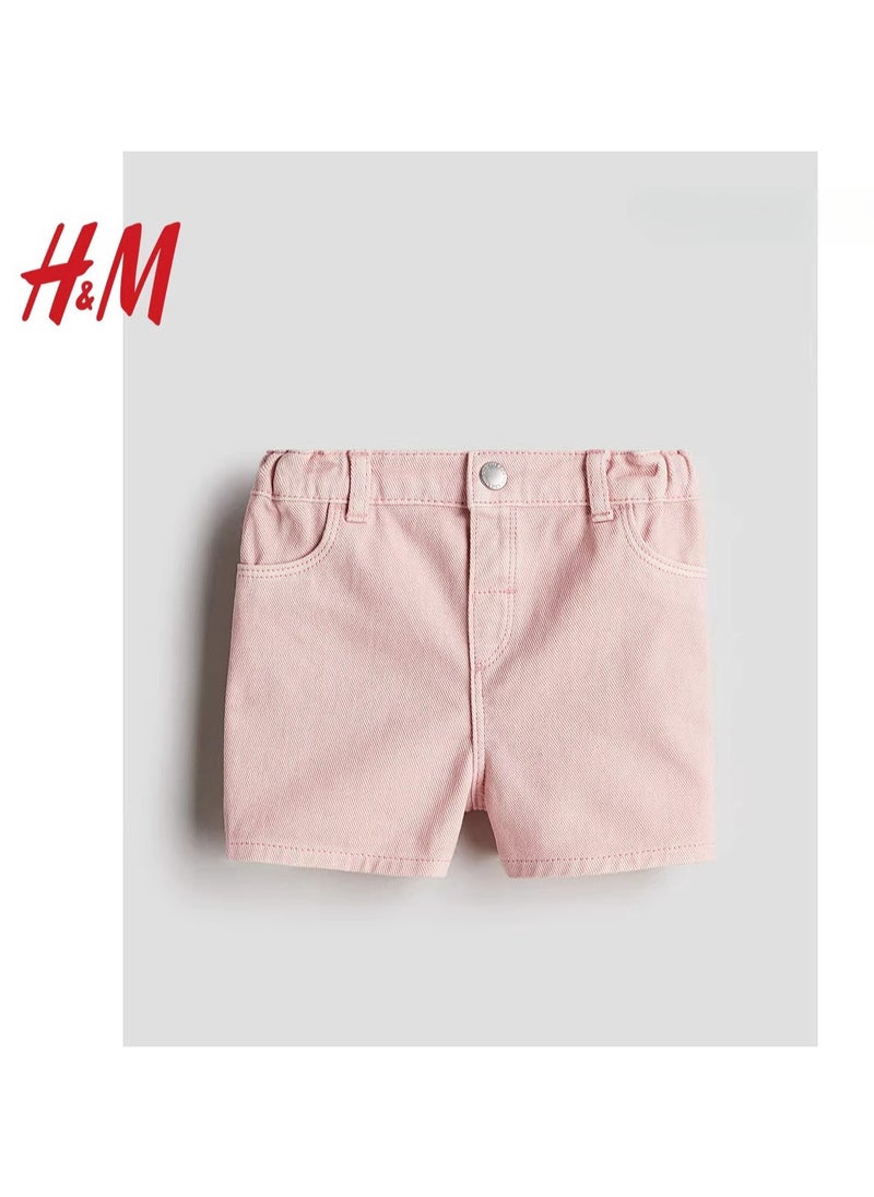 HM Children's Summer Cotton Casual Simple Elastic Waist Comfortable Casual Pants