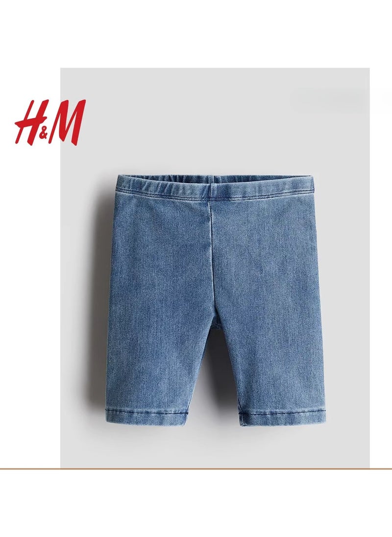 HM Children's Summer Cotton Casual Simple Elastic Waist Comfortable Casual Pants