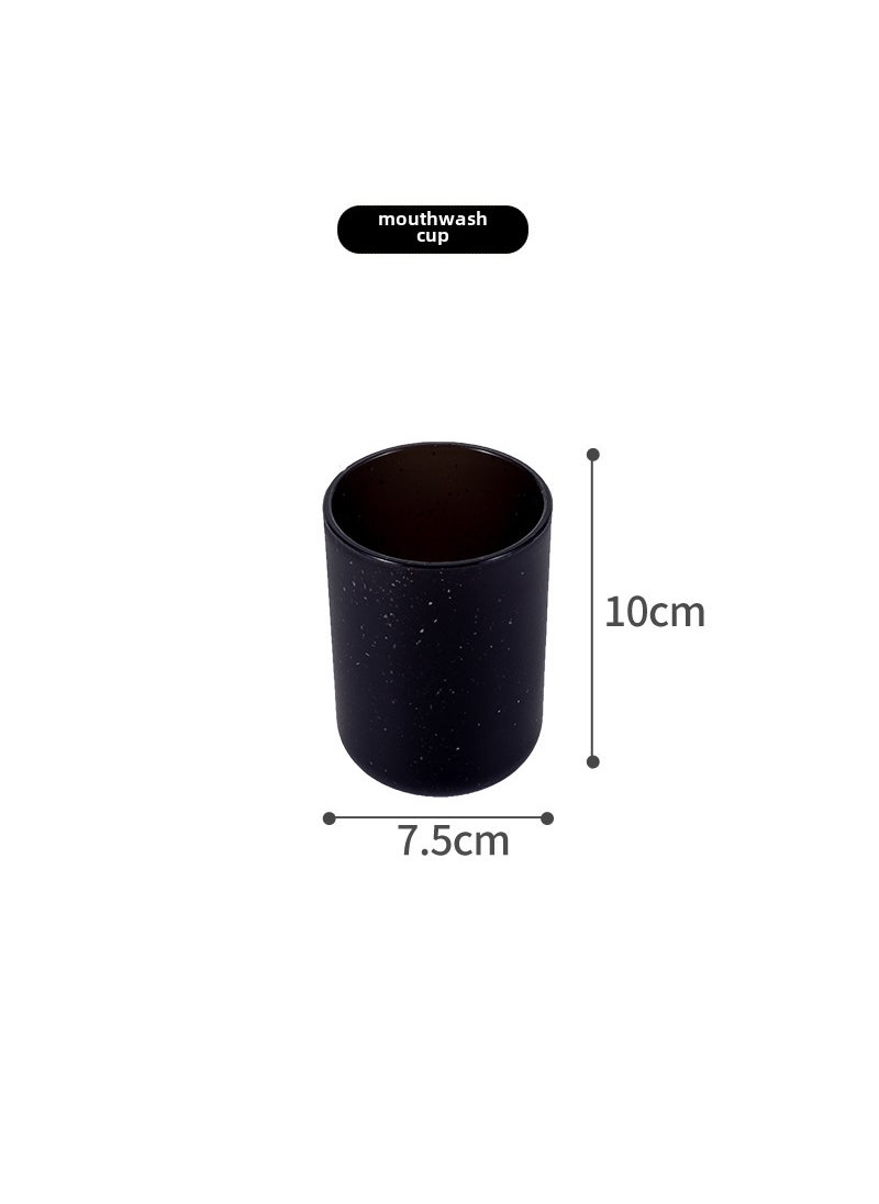 Hot Sale PP Bathroom Accessories Set Mouthwash Cup Black Marble