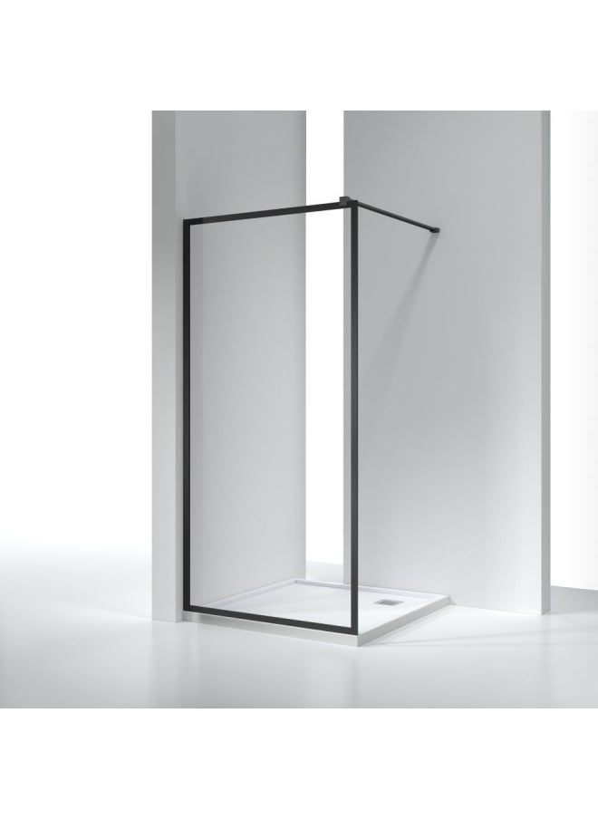 Milano Shower Partition 900X2100 Matt Black (Wf-1P)