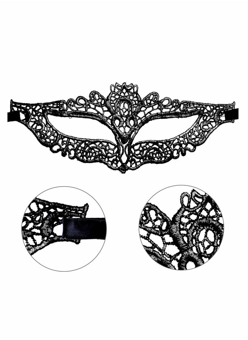 Masquerade Masks Bulk Lace Mask, 20 Pieces Women Black Venetian Mask for Party Ball