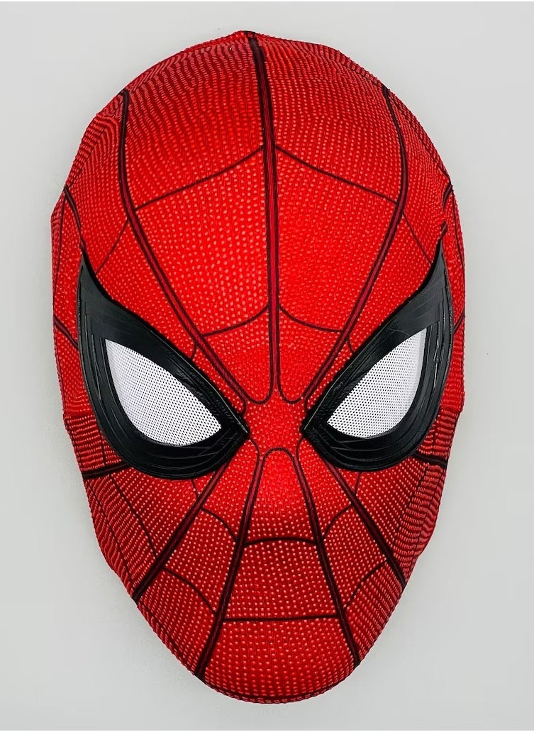 Spider-Man Mask Moving Eyes Cosplay Helmet Prop Remote Control Ring Toy Gift NEW-Multicolour