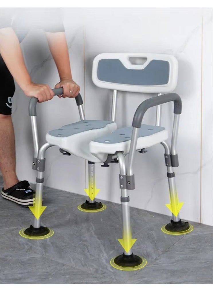 Professional Aluminum Shower Chairs For Disabled Non-Slip Bathtub Shower Chair Seat