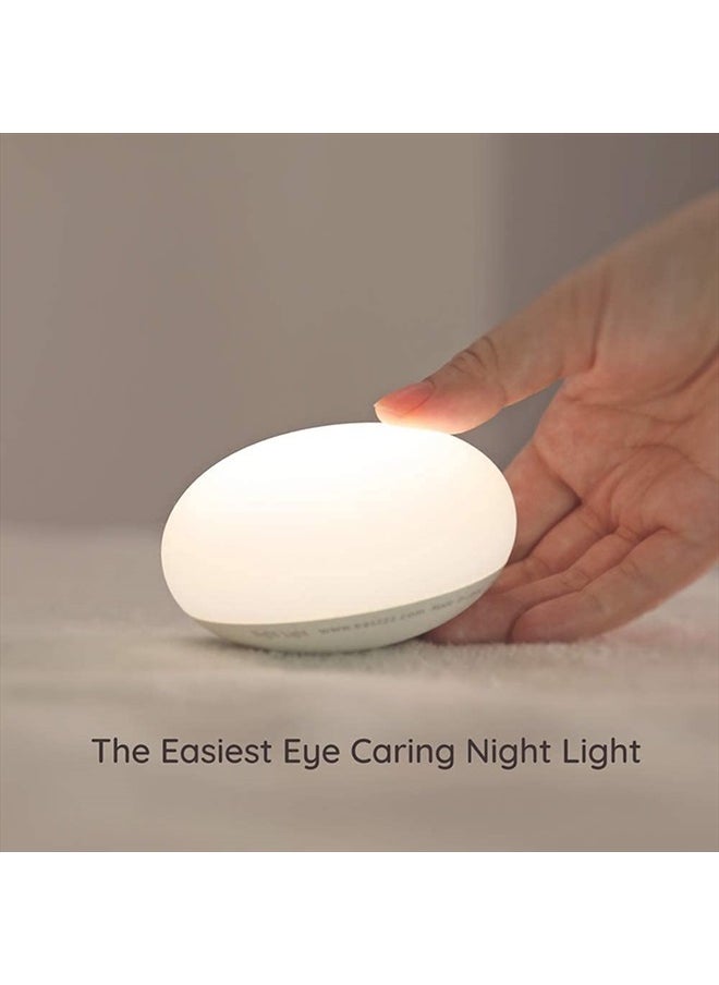 EASZZZ Baby Night Light, Nursery Night Lamp for Breastfeeding, Soft BPA Free Silicone Touch Night Lamp, Eye Caring, Easy Flip Design, Stepless Dimming, 1-Pack