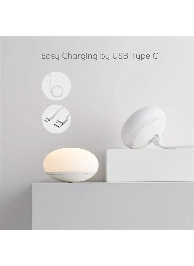 EASZZZ Baby Night Light, Nursery Night Lamp for Breastfeeding, Soft BPA Free Silicone Touch Night Lamp, Eye Caring, Easy Flip Design, Stepless Dimming, 1-Pack
