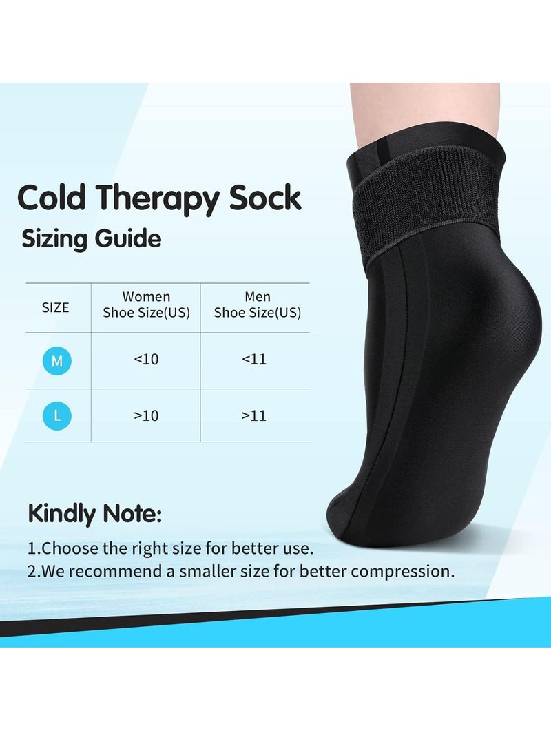 Reusable Gel Cold Therapy Sock for Hot Cold Therapy Ankle Foot Ice Pack Wrap for Injuries Instant Pain Relief for Achilles Tendonitis Plantar Fasciitis Foot Heel