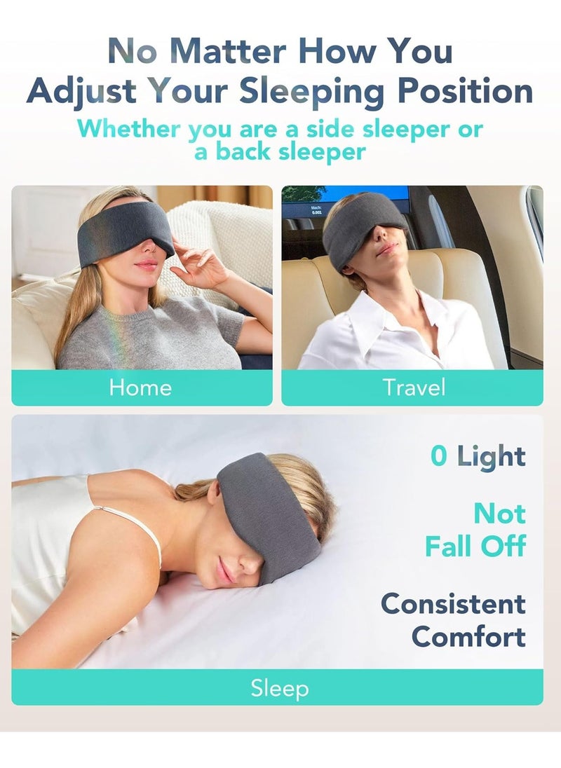 SKG Restore Sleep Mask-100% Sleep Mask Blackout for Men Women, International Travel Essential, Large Size with Wide Width