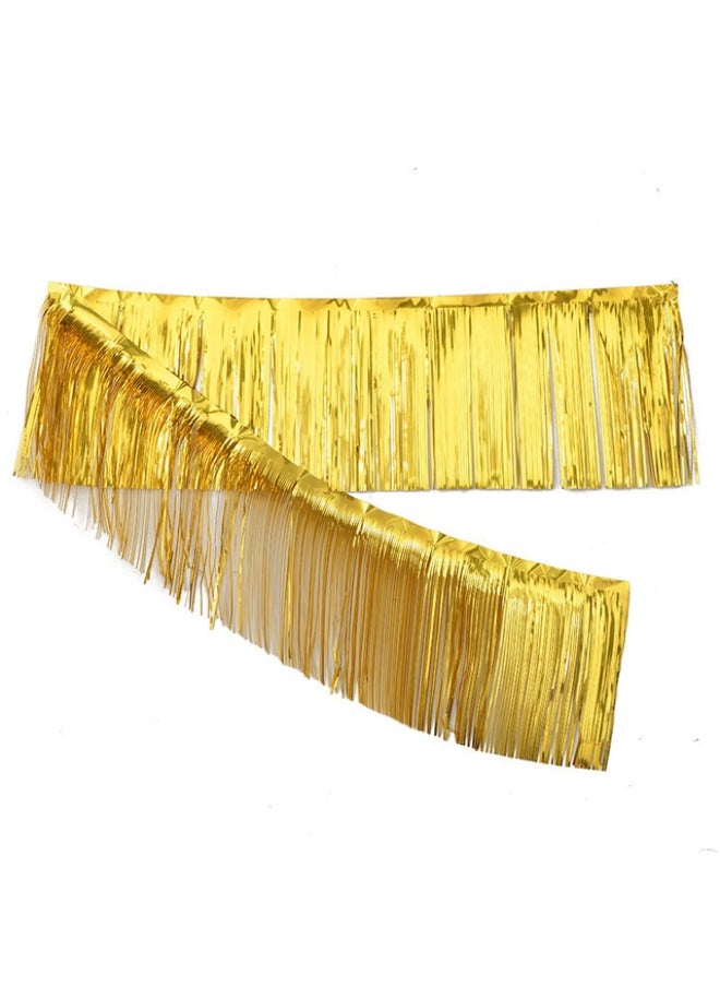 30x200cm Birthday Party Background Wall Decorative Banners - 6 Pack Shiny Fringe Tassel Curtains