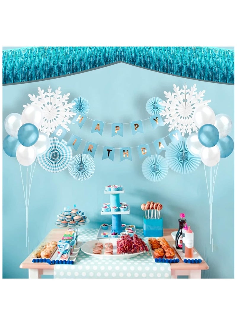 30x200cm Birthday Party Backdrop Decorations - Glossy Fringe Tassel Curtains Banner Set of 6