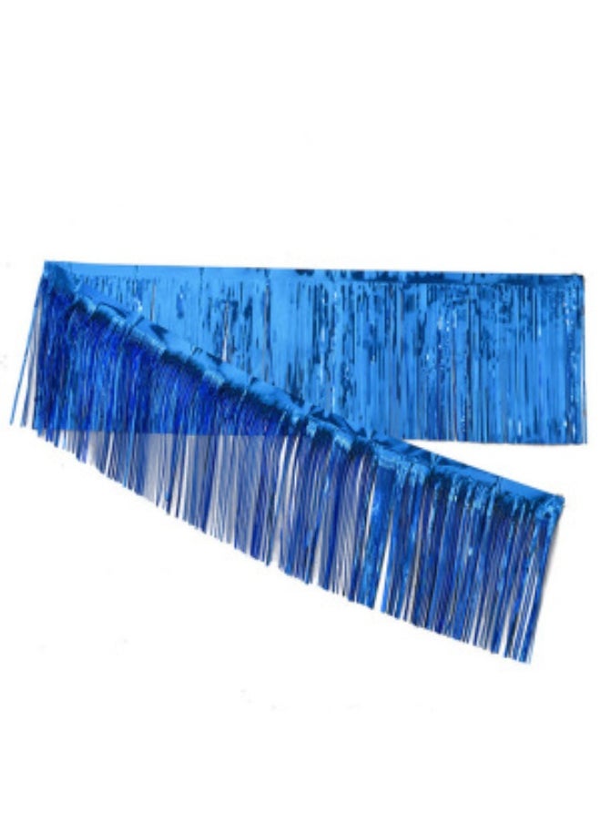 30x200cm Birthday Party Backdrop Decor - Glossy Fringe Tassel Streamer Banner, 12 Pieces Set