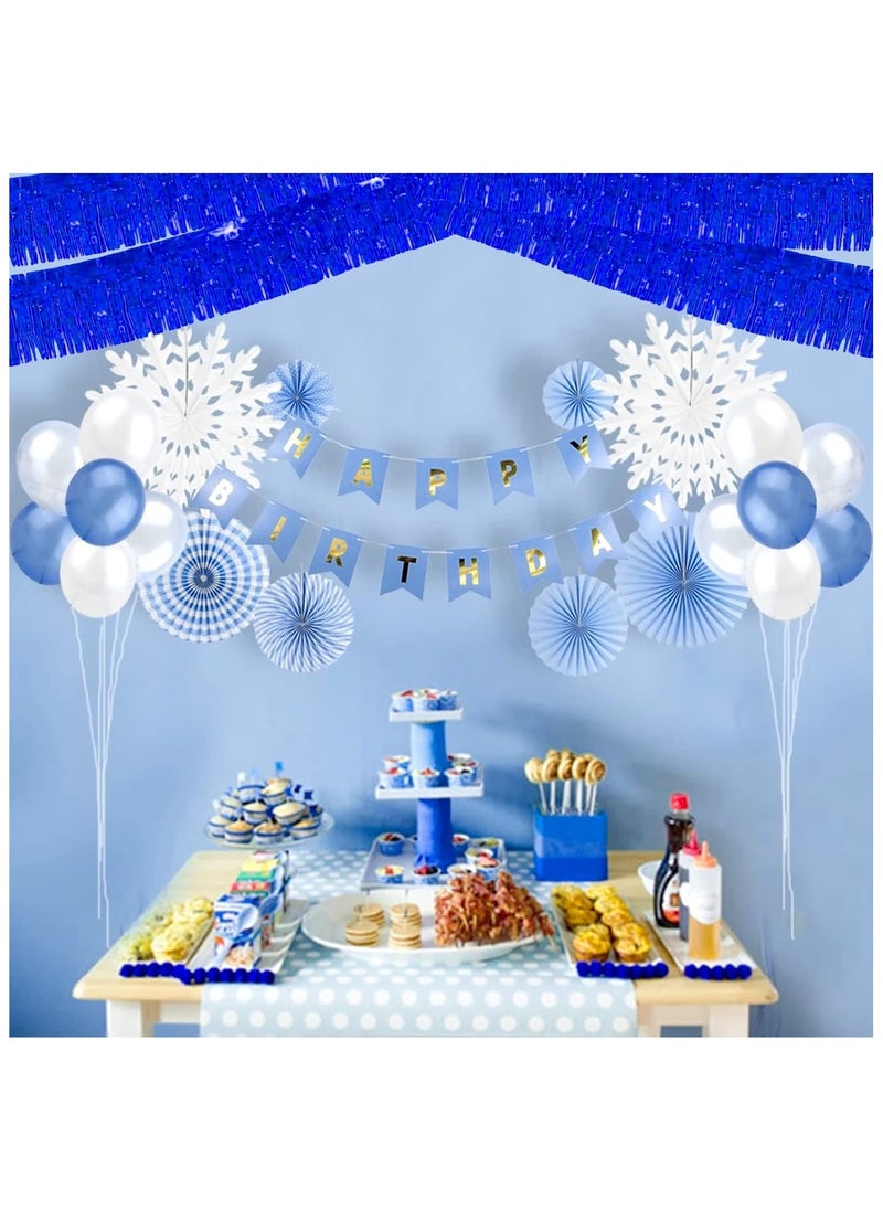 30x200cm Birthday Party Backdrop Decor - Glossy Fringe Tassel Streamer Banner, 12 Pieces Set