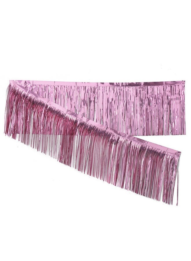 30*200cm Birthday Party Backdrop Decorations - Shiny Streamer Tassel Curtains Banner Set (12 Pieces)