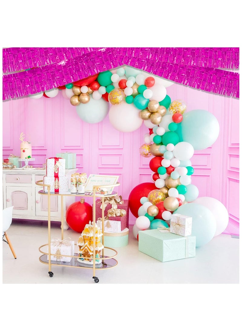 30x200cm Birthday Party Backdrop with Shiny Tassel Streamers - Set of 12 Banners