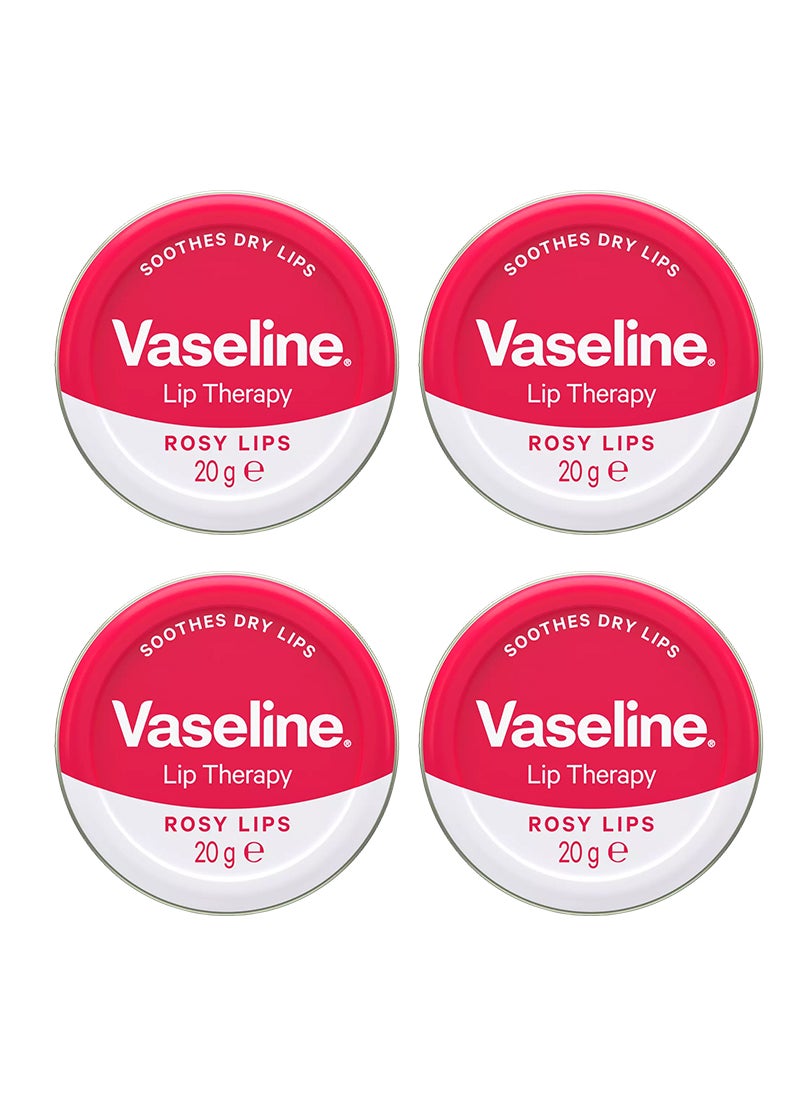 Lip Therapy Petroleum Jelly Rosy Lips, Moisturize & Soothes Dry Lips, 20g Pack Of 4