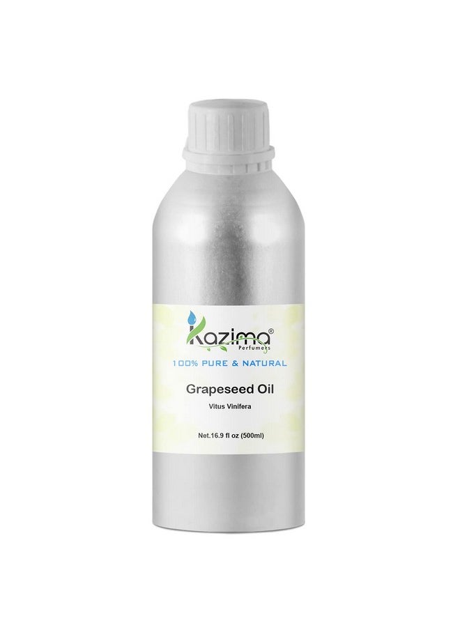Grapeseed Cold Pressed Carrier Oil - 100% Pure Natural & Undiluted For Skin Care & Hair Care (500Ml)
