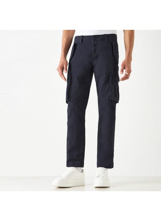 Lee Cooper Solid Relaxed Fit Cargo Pants