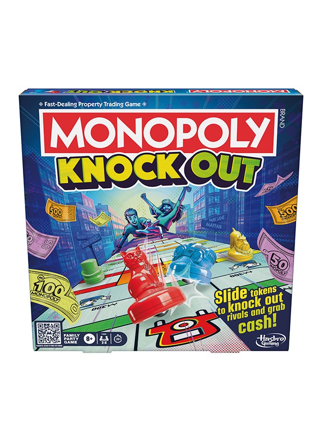 Monopoly Knockout Family Party Game For Kids, Teens, And Adults | Ages 8 and Up | 2-8 Players | 20 Mins. Average | Quick-Playing Board Games