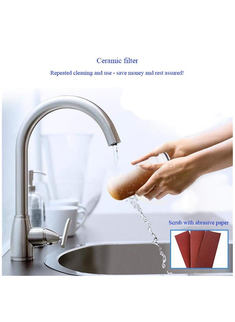 Tap Water Filter System Faucet Water Filter Filtration System for Hard Water Reduces Lead Fluoride Chlorine And Other Impurities High Water Flow Tap Water Purifier for Home Kitchen Bathroom.