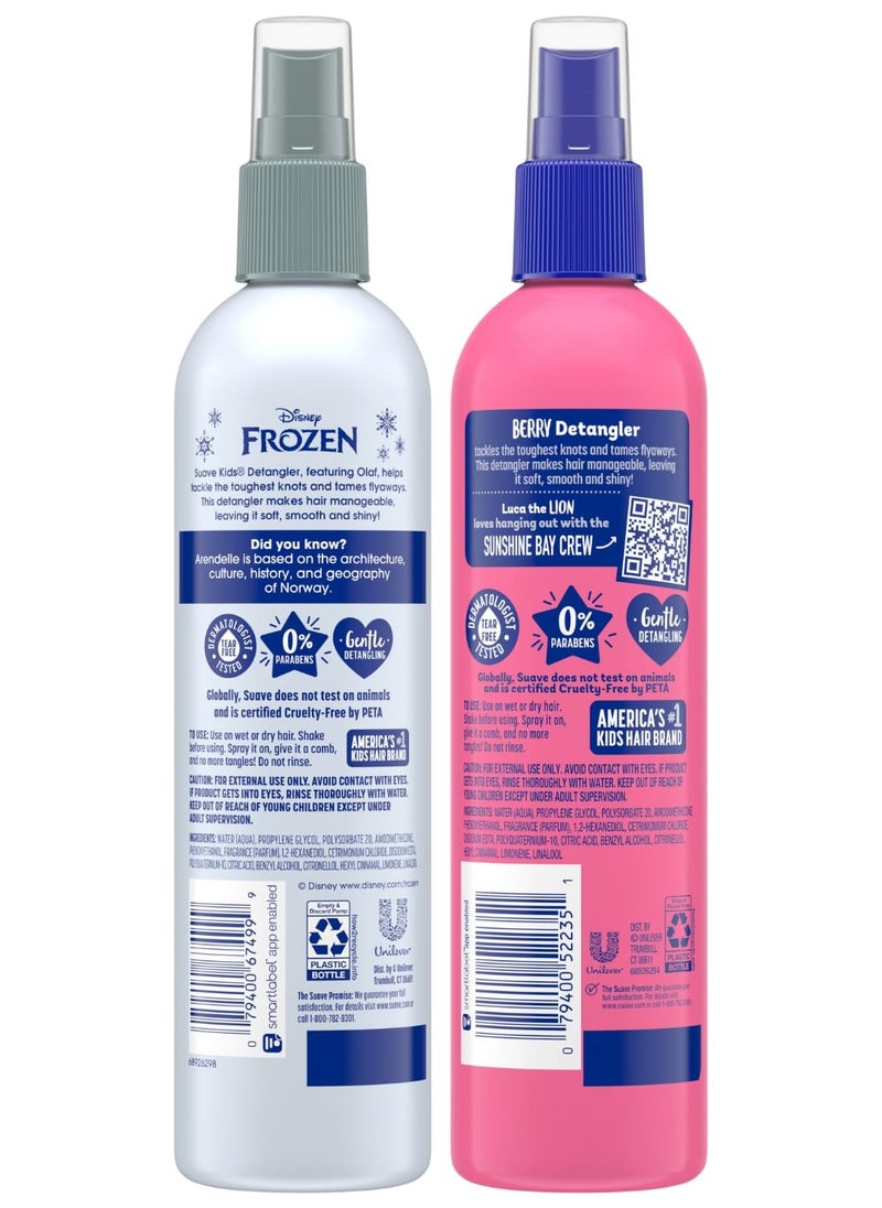 Suave Detangler Spray for Kids Variety 2-Pack – Berry Awesome & Frozen Frosted Berry, Detangling Spray for Kids Hair, Curly, Wavy & Straight, 10 Oz Ea
