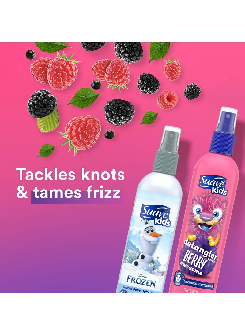 Suave Detangler Spray for Kids Variety 2-Pack – Berry Awesome & Frozen Frosted Berry, Detangling Spray for Kids Hair, Curly, Wavy & Straight, 10 Oz Ea