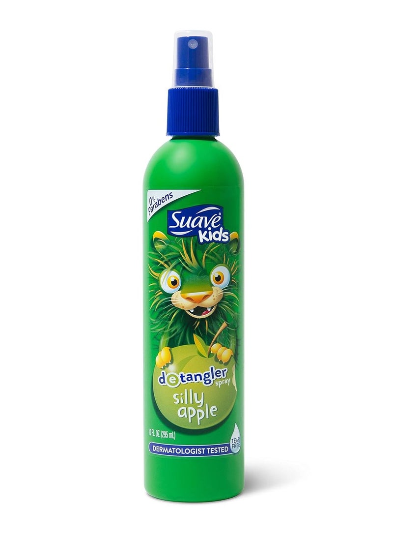 Suave Kids Detangler Spray For Tear-Free Styling Silly Apple Dermatologist-Tested Hair Detangler Formula, 10 Fl Oz (Pack of 6)