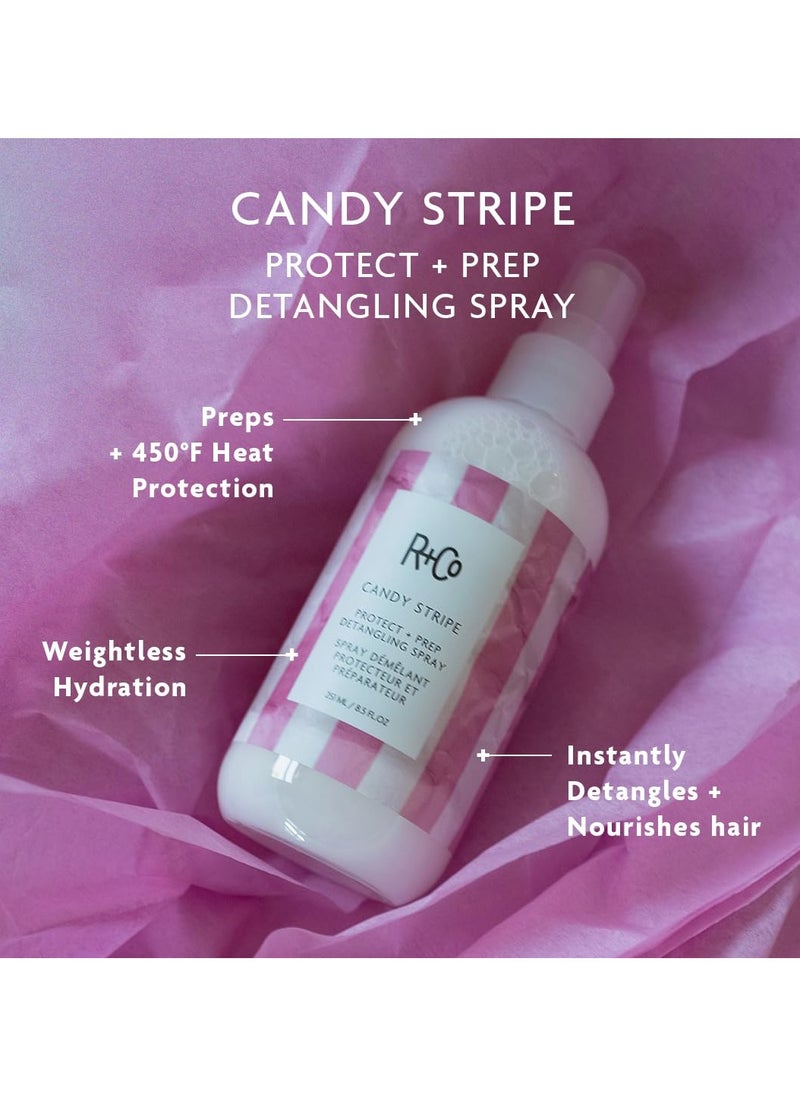 R+Co Candy Stripe Protect + Prep Detangling Spray