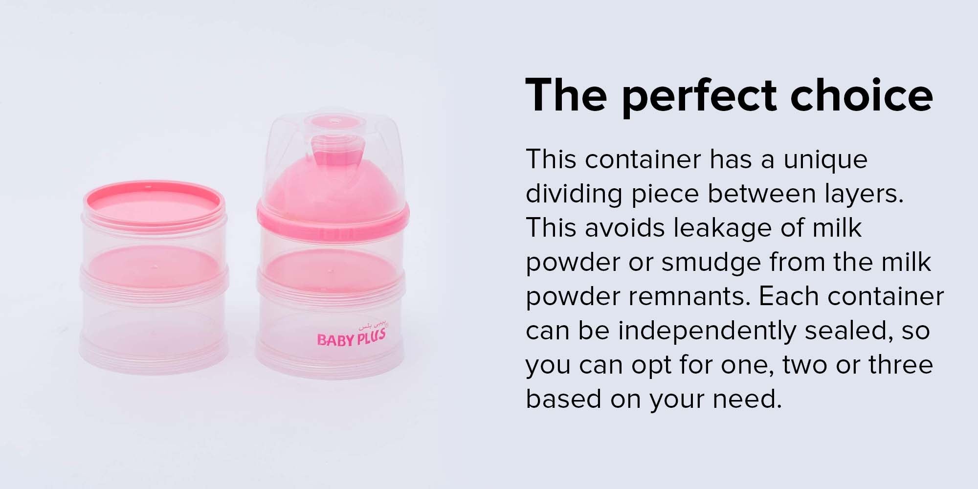Triple Layered Portable Baby Food Milk Powder Box Bottle Storage Container